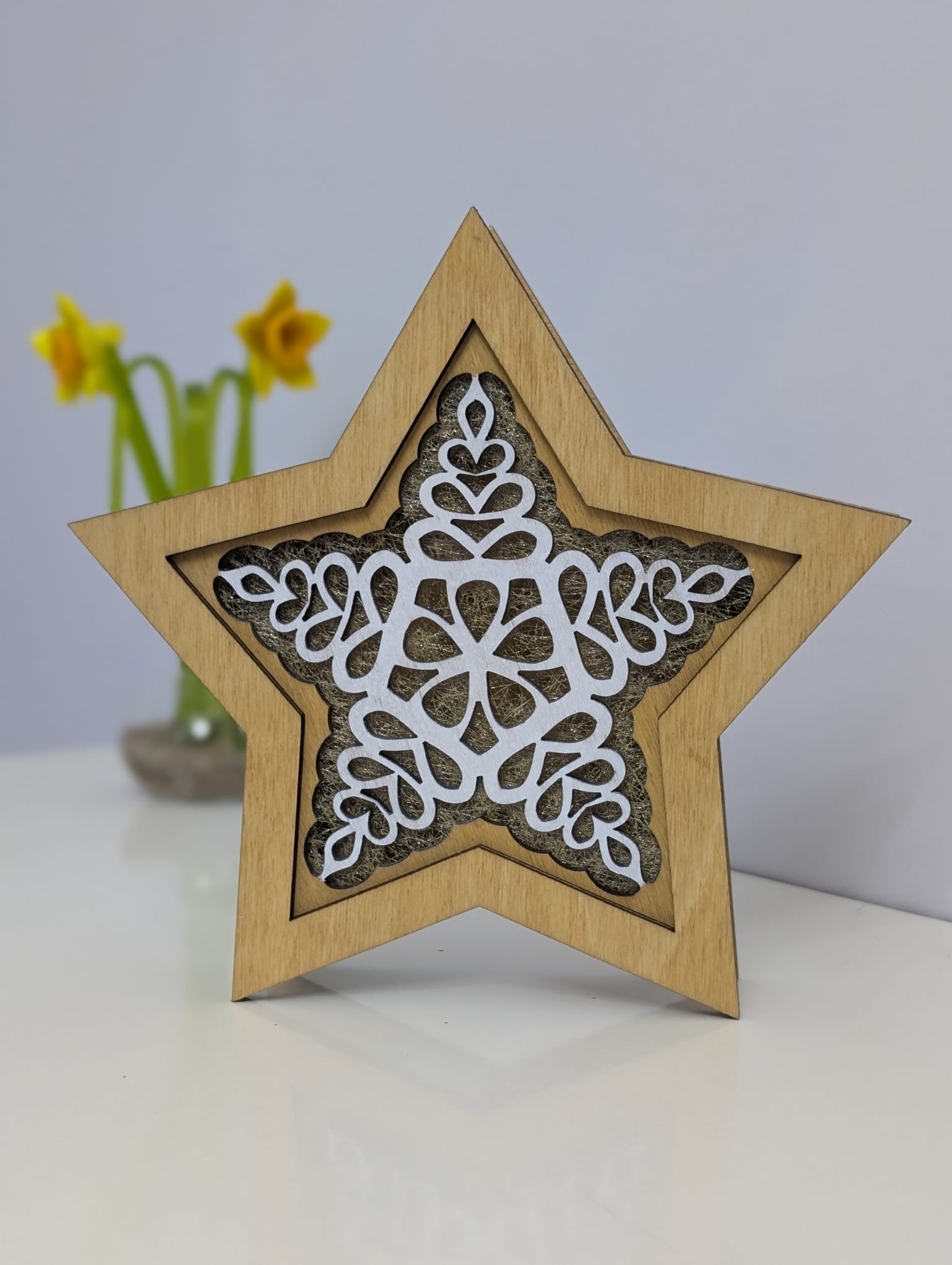 Light Oak Opal Teardrop Star Light Box - Image 2