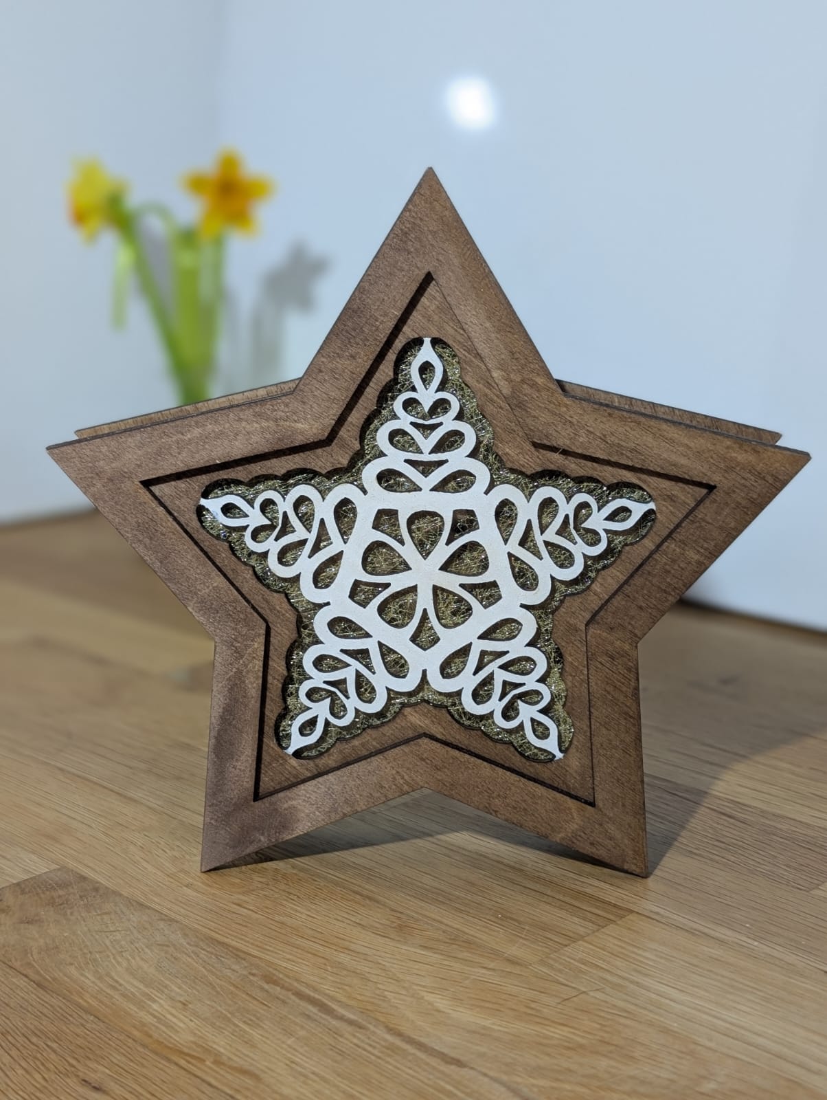 Walnut Opal Teardrop Star Light Box - Image 4