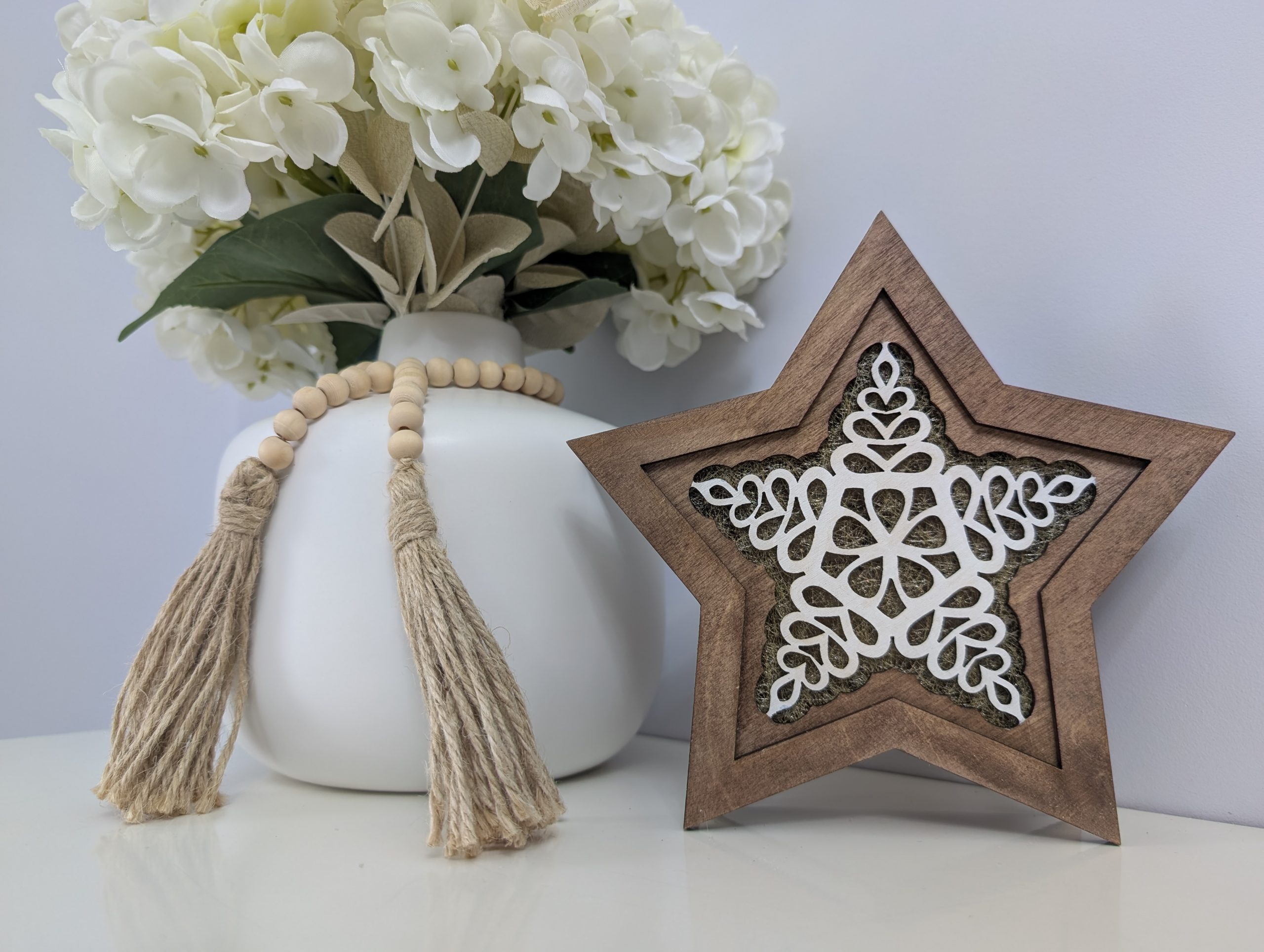 Walnut Opal Teardrop Star Light Box - Image 2