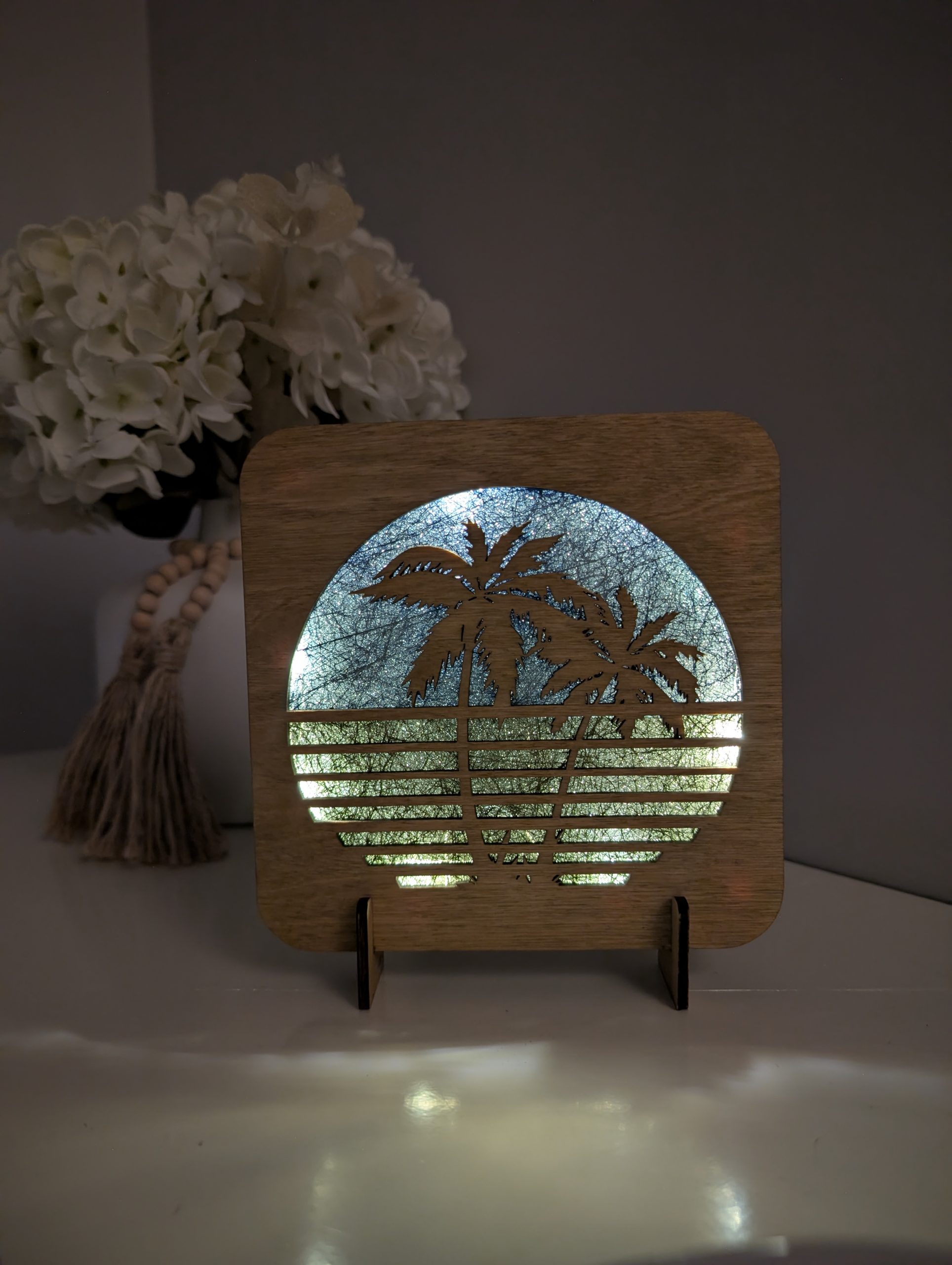 Palm Tree Laser-Cut Nightlight