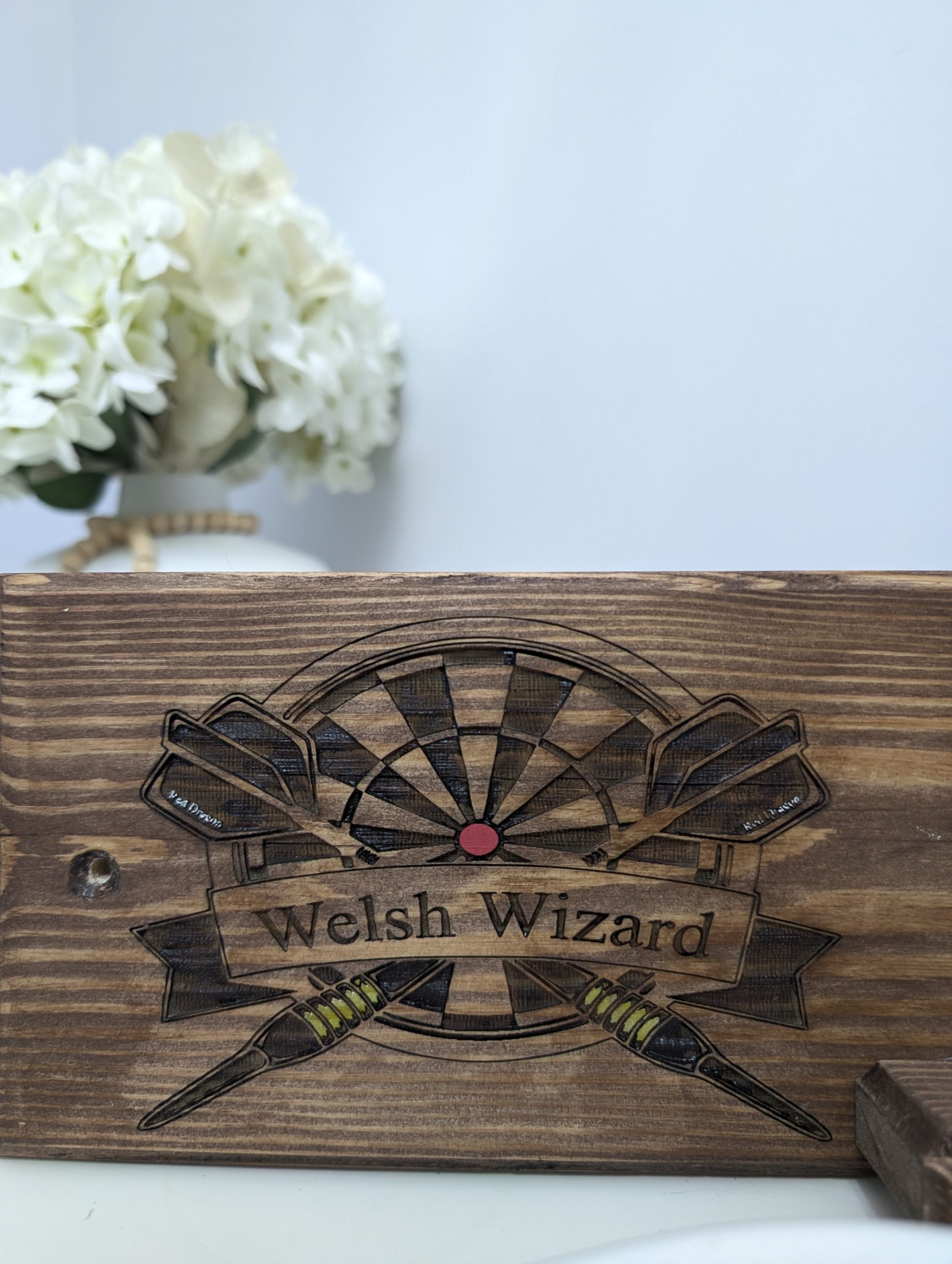 Redwood & Birch Plywood Custom Dart Holder - Image 4