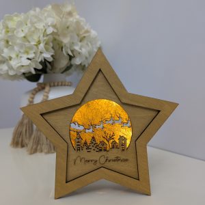 ✨ Santa’s Sleigh Star Light Box