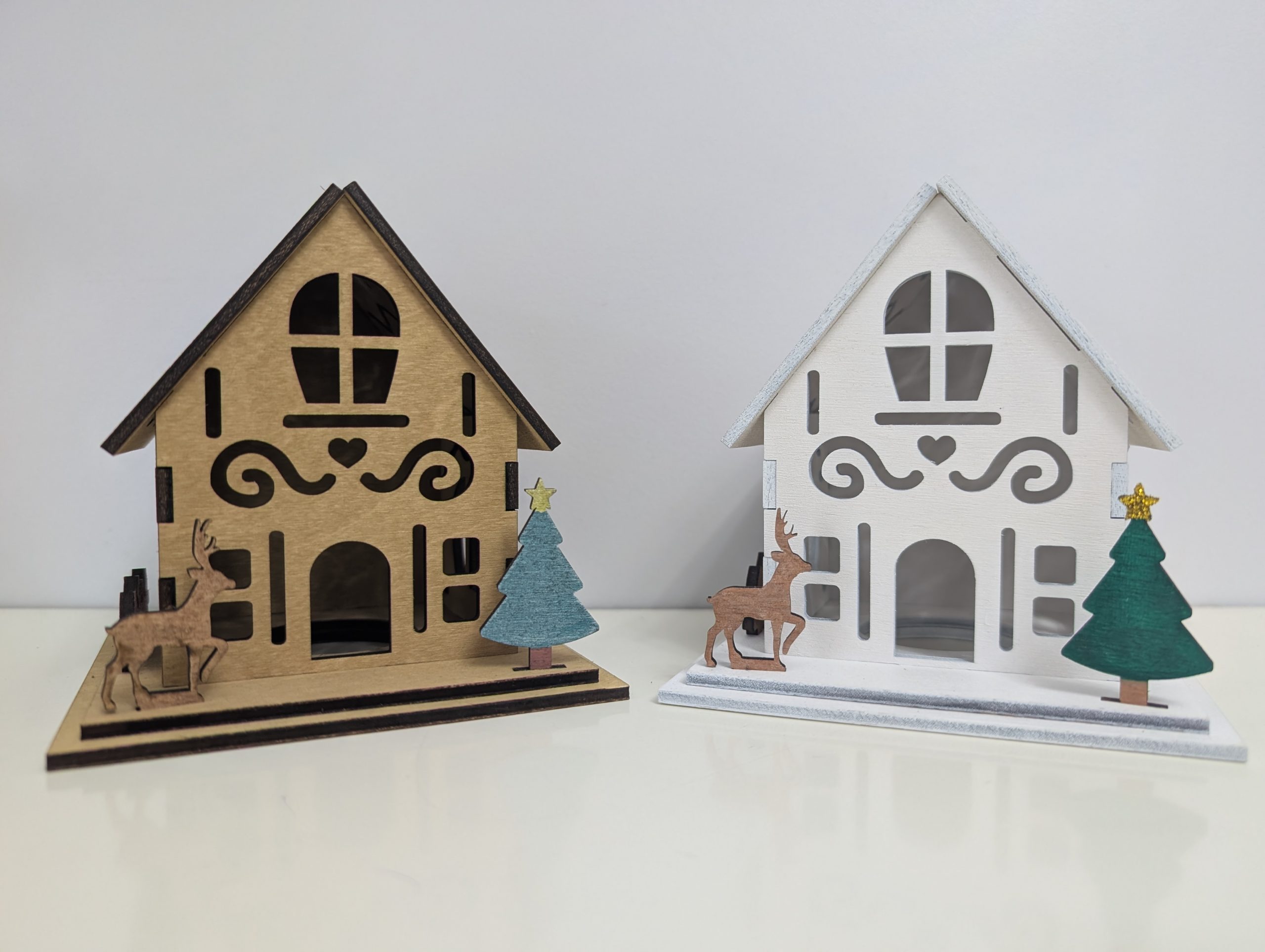 Medium Christmas House With LED Tea Light - Image 4