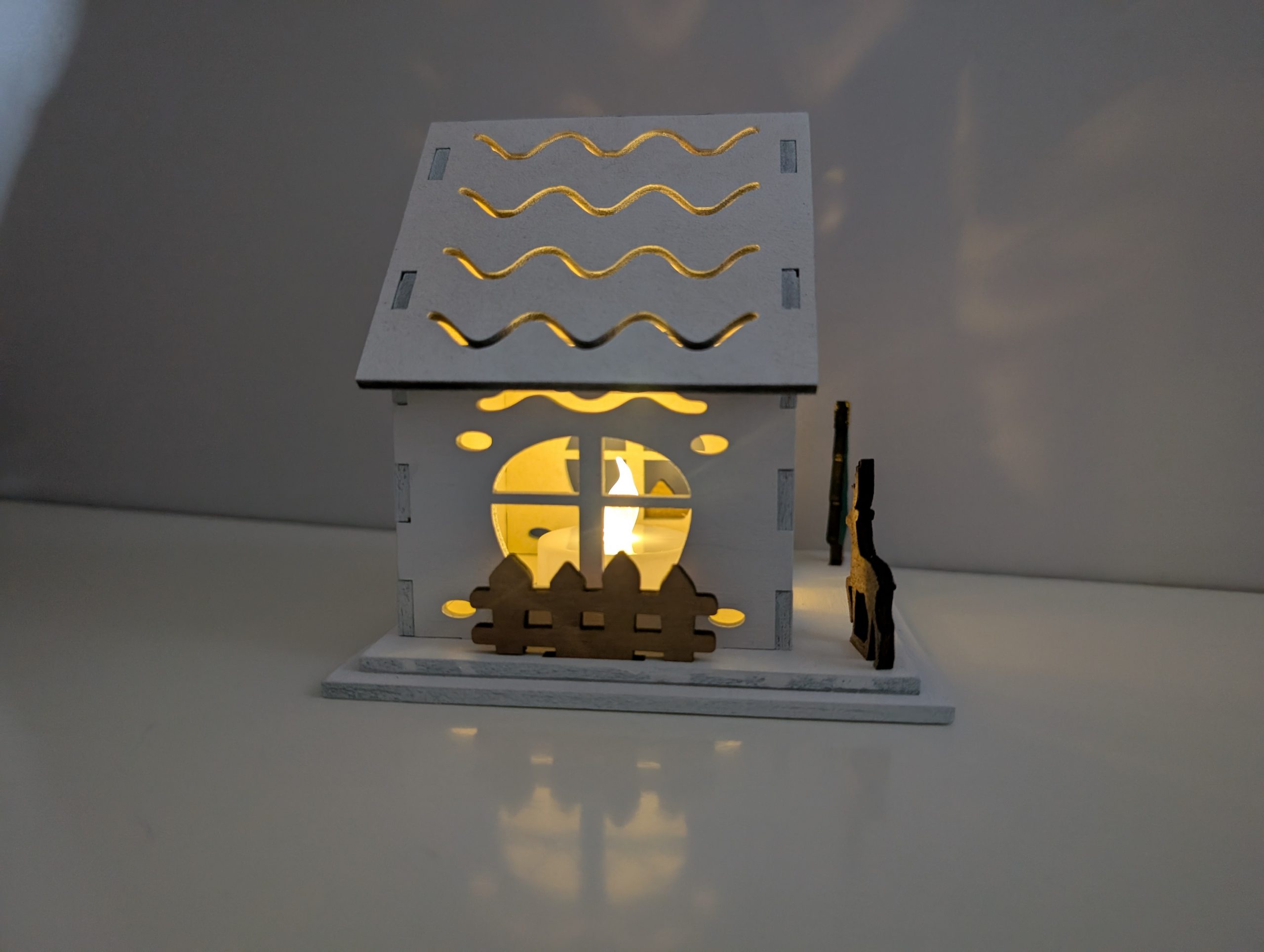 Medium Christmas House With LED Tea Light - Image 11