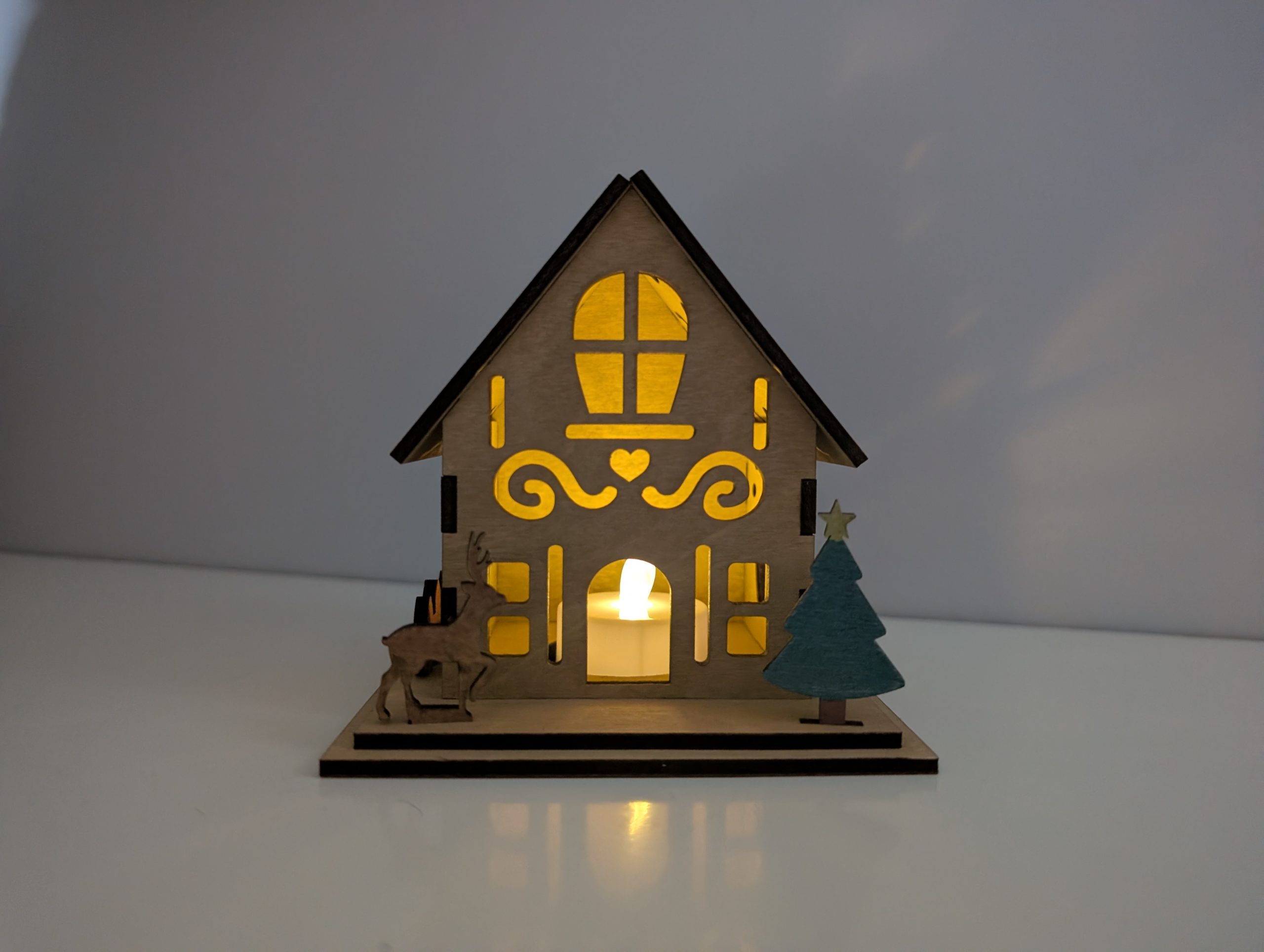 Medium Christmas House With LED Tea Light - Image 12