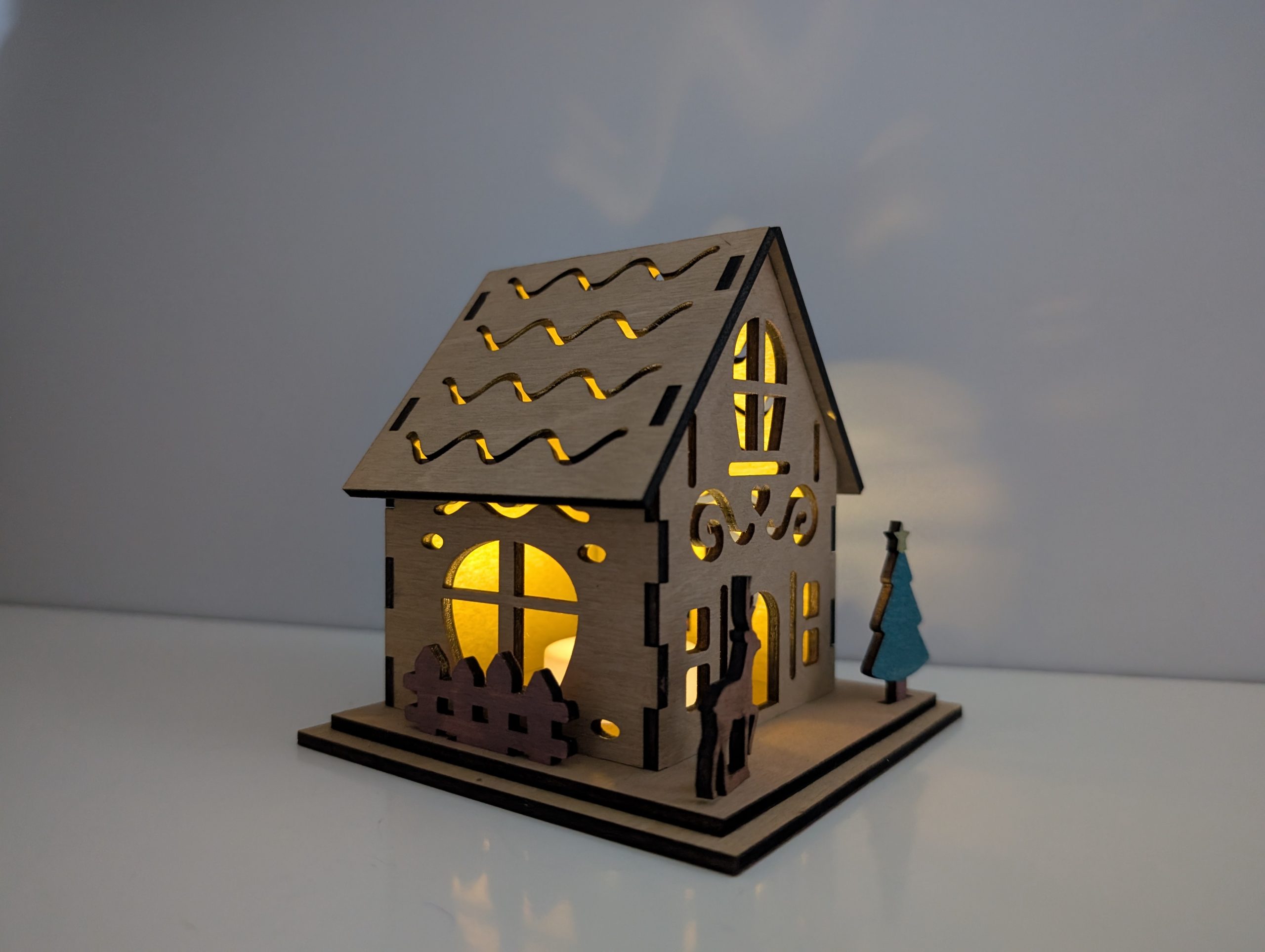Medium Christmas House With LED Tea Light - Image 13