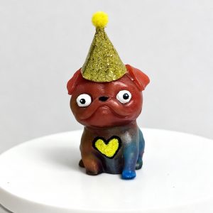 Handcrafted Resin Pug Pup #3
